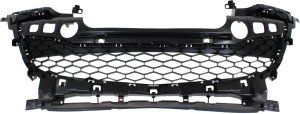 Front Bumper Grille for Mazda 3 (2012-2013), Textured Gray, Suitable for Hatchback with 2.0/2.5L Engine and Sedan, Replacement