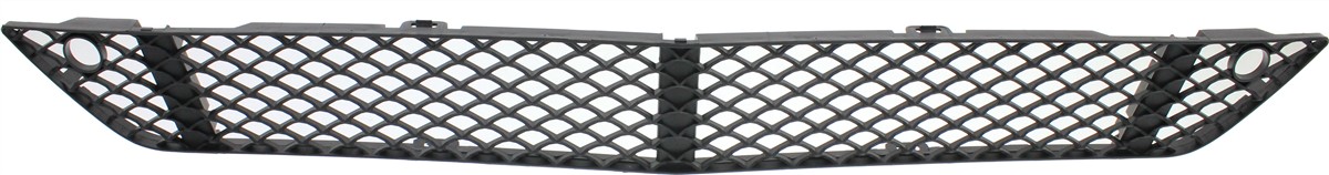 Front Bumper Grille Center for Mercedes-Benz S-Class 2007-2013, Textured Black, Without Sport Package, Replacement