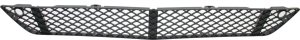 Front Bumper Grille Center for Mercedes-Benz S-Class 2007-2013, Textured Black, Without Sport Package, Replacement