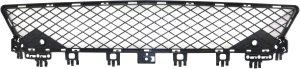 Front Bumper Grille for Mercedes C-Class 2012-2015, Center, Textured, with AMG Package, Coupe/Sedan 2012-2014, Replacement