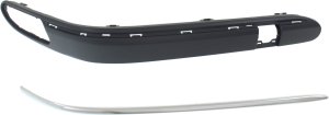Front Bumper Molding for Mercedes-Benz C-Class 2001-2007 Sedan, Right (Passenger), Primed (Ready to Paint), without Parktronic, with Avantgarde and Elegance Package, Replacement
