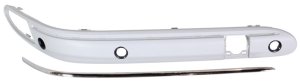 Front Bumper Molding Outer Impact Strip for Mercedes-Benz C-Class 2001-2007, Right (Passenger), Primed (Ready to Paint), Avantgarde Package and Elegance Package, with Parktronic, Replacement