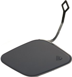 Front Bumper Tow Hook Cover for Mercedes-Benz ML-Class 2006-2011, Right (Passenger), Primed (Ready to Paint) Gray, Without AMG Styling Package, Replacement
