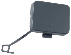 Front Bumper Tow Hook Cover for Mercedes-Benz GL-Class 2007-2012, Right (Passenger) Side, Primed (Ready to Paint), Replacement