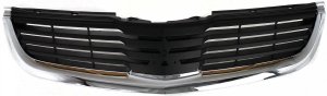 Grille for 2007-2008 Mitsubishi Galant, Chrome Shell with Painted Black Insert, Excluding Ralliart Model, Replacement