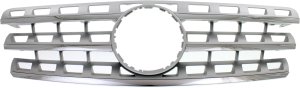 Chrome Shell and Insert Grille for Mercedes-Benz ML-Class 2008-2011, Without Proximity Cruise Control, Replacement