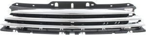 Textured Black Shell and Insert Grille for 2007-2010 Cooper without Driving Lights and Aero Package, with Appearance and Chrome Package, Hatchback, Convertible (2009-2010), Wagon, Replacement