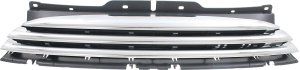 Textured Black Shell and Insert Grille for 2011-2015 Cooper Base Model, without John Cooper Works Package and DL, with Chrome Package, Convertible/Coupe/Hatchback 2011-2013/Wagon, Replacement