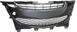 Grille for MAZDA 5 (2012-2017), Primed (Ready to Paint) Shell and Insert, with Fog Light Hole, Replacement