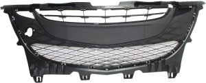 Grille for Mazda 5 2012-2017, Primed (Ready to Paint) Shell and Insert, without Fog Light Hole, Replacement