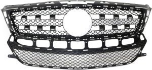 Front Bumper Grille for Mercedes CLS550 2012-2015, Primed (Ready to Paint), Excluding AMG Styling Package, Without Parktronic Holes, Replacement