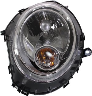 Cooper Headlight Assembly for 2007-2015, Left (Driver) Side, Halogen, with White Turn Signal, Replacement, Suitable for Hatchback 2007-2013, Convertible/Wagon 2009-2015