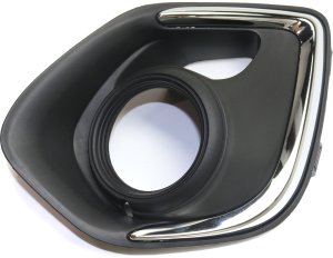 Front Fog Light Molding for Mitsubishi Outlander Sport/RVR 2013-2015, Left (Driver), Chrome, Without LED Daytime Running Light, Replacement