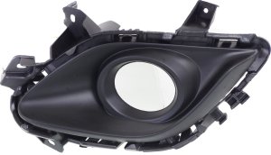 Front Fog Light Molding for Mazda 6 2014-2017, Right (Passenger), Textured Black, Plastic, without LED Light Holes, Replacement
