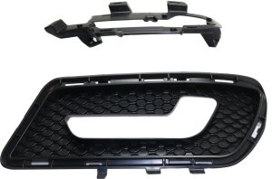 Front Fog Light Molding for Mercedes-Benz E-Class 2010-2013, Right (Passenger), Primed (Ready to Paint), with Light Package, Driving Lights, and AMG Styling Package, Sedan/Wagon, Replacement