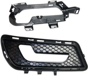 Front Fog Light Molding for Mercedes-Benz E-Class 2010-2013, Left (Driver), Primed (Ready to Paint), with Light Package, Driving Lights, AMG Styling Package, Sedan/Wagon, Replacement