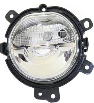 COOPER Right (Passenger) Driving Light for 2015-2019, Assembly, Daytime Running Light, Halogen Headlight, without Fog Light, fits 2016-2019 Convertible 4-Door Hatchback/Wagon, Replacement