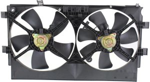 Dual Fan Radiator Fan Assembly for Mitsubishi Lancer 2008-2017, w/o Turbo, Excludes Evolution/Ralliart Models, Replacement