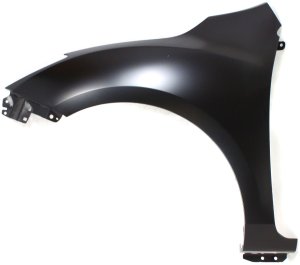 Front Fender for 2010-2013 Mazda 3, Left (Driver), Primed (Ready to Paint), Suitable for Hatchback (2.0L/2.5L Engine) and Sedan, with Stone Guard, without Side Signal Light, Replacement