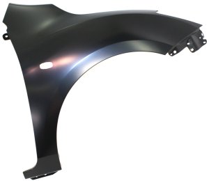 Front Fender for 2010-2011 Mazda 3 Hatchback (2.0L/2.5L Engine)/Sedan, Right (Passenger), Primed (Ready to Paint), with Stone Guard and Side Signal Light, Replacement