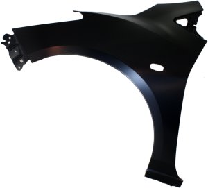 Front Fender for 2011 Mazda 2, Left (Driver) Side, Primed (Ready to Paint), without Rocker Molding Hole, Replacement