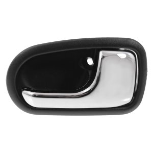 Front Interior Door Handle Right (Passenger) for Mazda 626 1993-1997, Protege 1995-2003, Chrome + Black, Rear, Replacement