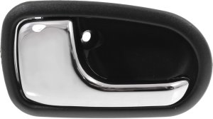 Front Interior Door Handle Left (Driver) for Mazda 626 (1993-1997) / Protege (1995-2003), Chrome + Black, Replacement