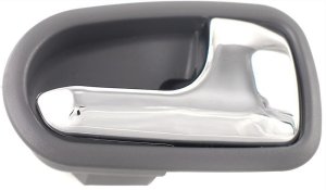 Front Interior Door Handle Right (Passenger) for Mazda 626 (1993-1997) and Protege (1995-2003), Chrome + Gray, Replacement