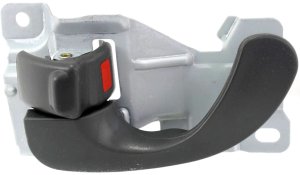 Front Interior Door Handle for Mitsubishi Mirage 1997-2002 / Galant 1999-2003, Left (Driver), Gray, Plastic+Metal, (=Rear), Replacement