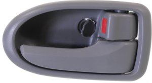 Front Interior Door Handle for MPV 2000-2006 Right (Passenger), Gray, without Chrome, Equal to Rear, Replacement