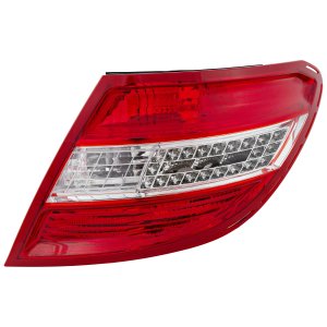 Tail Light Assembly for Mercedes-Benz C-Class 2008-2011, Right (Passenger) Side, with LED Turn Signal and Curve Lighting, USA Type, Replacement
