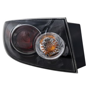 Tail Light Assembly for 2007-2009 Mazda 3 Sedan, Left (Driver), Halogen/Standard Type, Excludes GT Model, Replacement