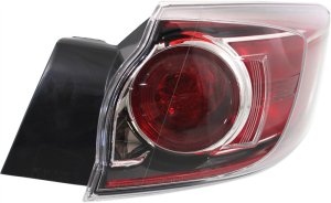 Tail Light Assembly for Mazda 3 Hatchback 2010-2013, Right (Passenger), Standard Halogen Type, Replacement