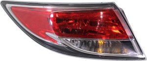 Tail Light Assembly for Mazda 6, 2009-2013, Left (Driver) Side, Halogen, Replacement
