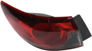 Outer Tail Light Assembly for Mazda 6, Halogen, 2014-2017, Left (Driver), Replacement