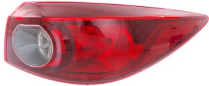 Tail Light Assembly for Mazda 3 Sedan, Right (Passenger) Outer Halogen, Suitable for 2014-2018, Vehicles Built in Mexico (2016-2018) / Japan, Replacement