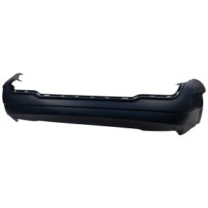 Rear Bumper Cover for Mercedes C-Class (2012-2015), Primed (Ready to Paint), Coupe/(2012-2014) Sedan, Sport Package, Without Parktronic Holes, Replacement