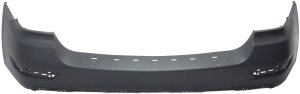 Rear Bumper Cover for Mercedes-Benz M-Class 2006-2011, Upper, Primed (Ready to Paint), with Sport Package, without Parktronic Holes, Excluding Hybrid Model, Replacement
