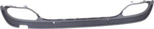 Rear Lower Valance for Mercedes C-Class 2015-2018, Lower Bumper Cover, Textured, Sedan, with AMG Package, Excluding C350e/C63, Replacement