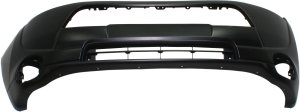 Front Bumper Cover for Mitsubishi Outlander 2014-2015, Primed (Ready to Paint), Compatible with 2015 Models without Wheel Opening Molding, Replacement