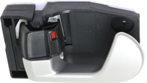 Front Interior Door Handle for Mitsubishi Galant 2004-2012, Left (Driver), Silver/Black, Plastic, Also Fits Rear, Replacement