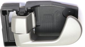 Front Interior Door Handle for 2004-2012 Mitsubishi Galant, Left (Driver), Gray, Plastic, Rear, Replacement