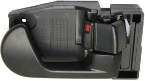 Front Interior Door Handle for Mitsubishi Galant 2004-2012, Right (Passenger) Side, Black, Plastic, Rear (=REAR), Replacement