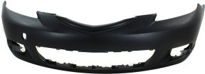 Front Bumper Cover for 2004-2006 Mazda 3 Hatchback, Primed (Ready to Paint), without Turbo, Replacement