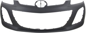 Front Bumper Cover for Mazda CX-7 2010-2012, Primed (Ready to Paint), with Textured Lowered Area, Replacement