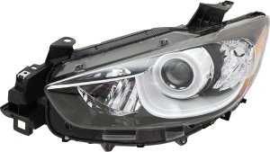 Headlight for Mazda CX-5 2013-2016, Left (Driver), Lens and Housing, Halogen, Replacement