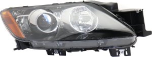 Headlight for Mazda CX-7 2010-2011, Right (Passenger) Side, Lens and Housing, Xenon, Without HID Kit, Replacement