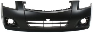 Front Bumper Cover for Nissan Sentra 2007-2012, SR/SE-R Models, Primed (Ready to Paint), with Fog Light Holes, Replacement