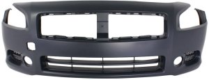 Front Bumper Cover for Nissan Maxima 2009-2014, Primed (Ready to Paint), Replacement
