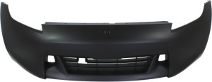 Front Bumper Cover for 2009-2012 Nissan 370Z Coupe, Primed (Ready to Paint), with Sport Package & Air Spoiler, Excluding Nismo Model, Replacement